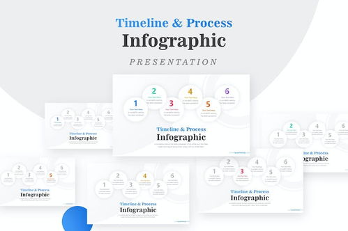 六个圆圈流程图要点信息展示ppt模板 ppt派 ppt派 ppt