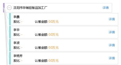 沈阳市华瑞铝制品加工厂 工商信息 信用报告 财务报表 电话地址查询 天眼查