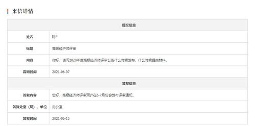 考生咨询 福建2020年高级经济师评审通知什么时候发布